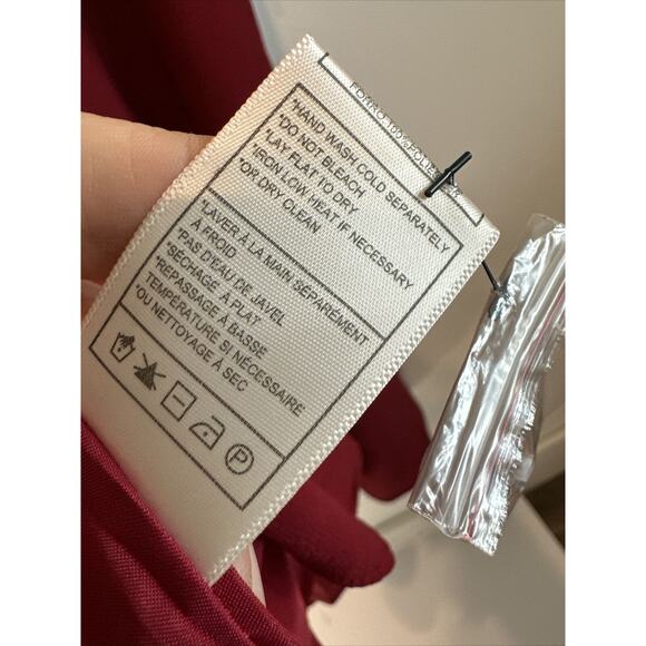 BB Dakota Women's Crazy in Love Bubble Crepe Ruffle Dress w/Lace Red size 8 - Picture 12 of 15